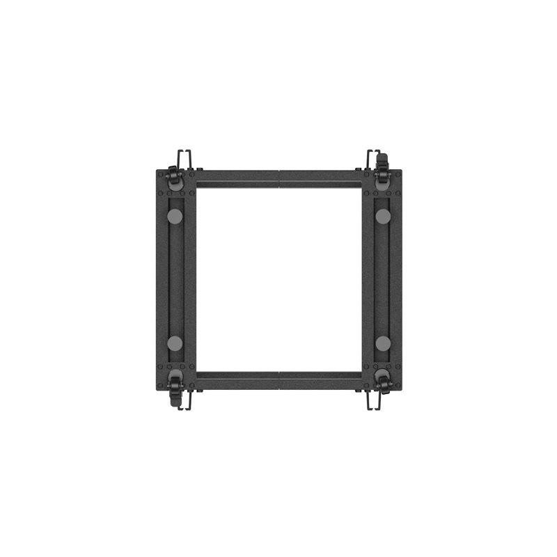 Stojak open rack Lanberg 19" 9U 600x600-1100 regulowany czarny