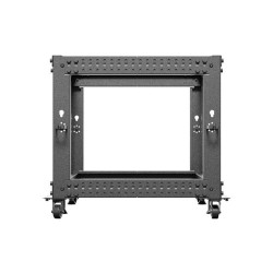 Stojak open rack Lanberg 19" 9U 600x600-1100 regulowany czarny