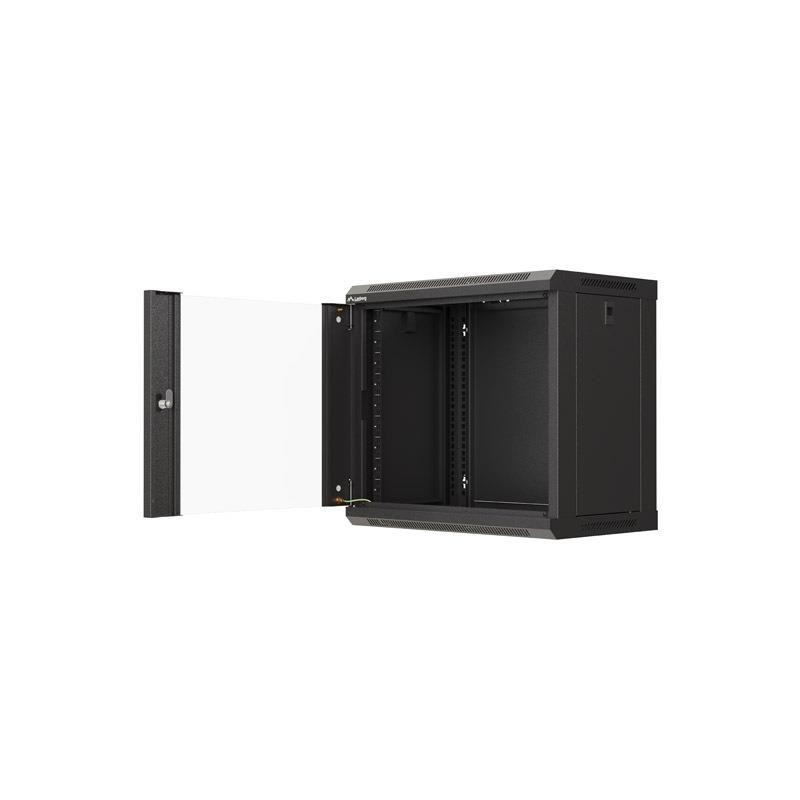 Szafa instalacyjna Rack wisząca 19" 9U 540x350 czarna Drzwi … | PartsPC.pl
