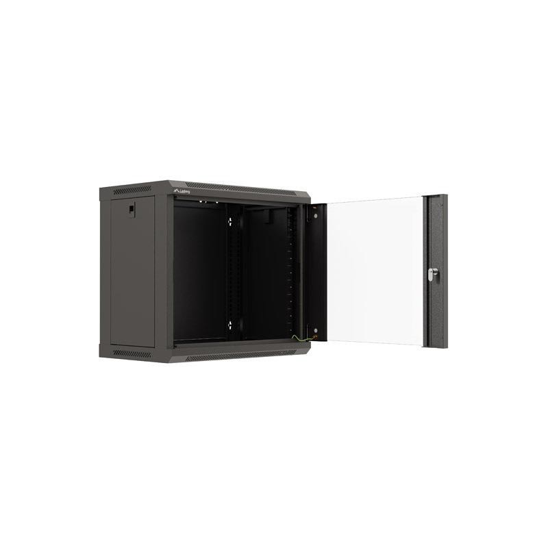 Szafa instalacyjna Rack wisząca 19" 9U 540x350 czarna Drzwi … | PartsPC.pl
