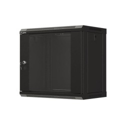 Szafa instalacyjna Rack wisząca 19" 9U 540x350 czarna Drzwi … | PartsPC.pl