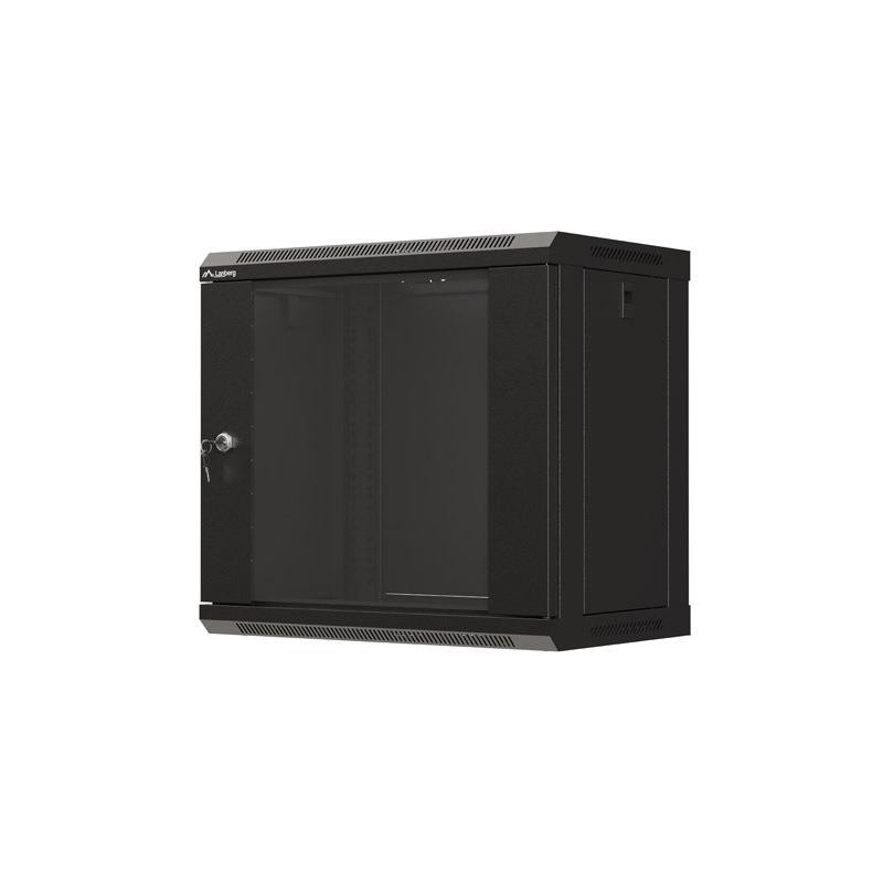Szafa instalacyjna Rack wisząca 19" 9U 540x350 czarna Drzwi … | PartsPC.pl