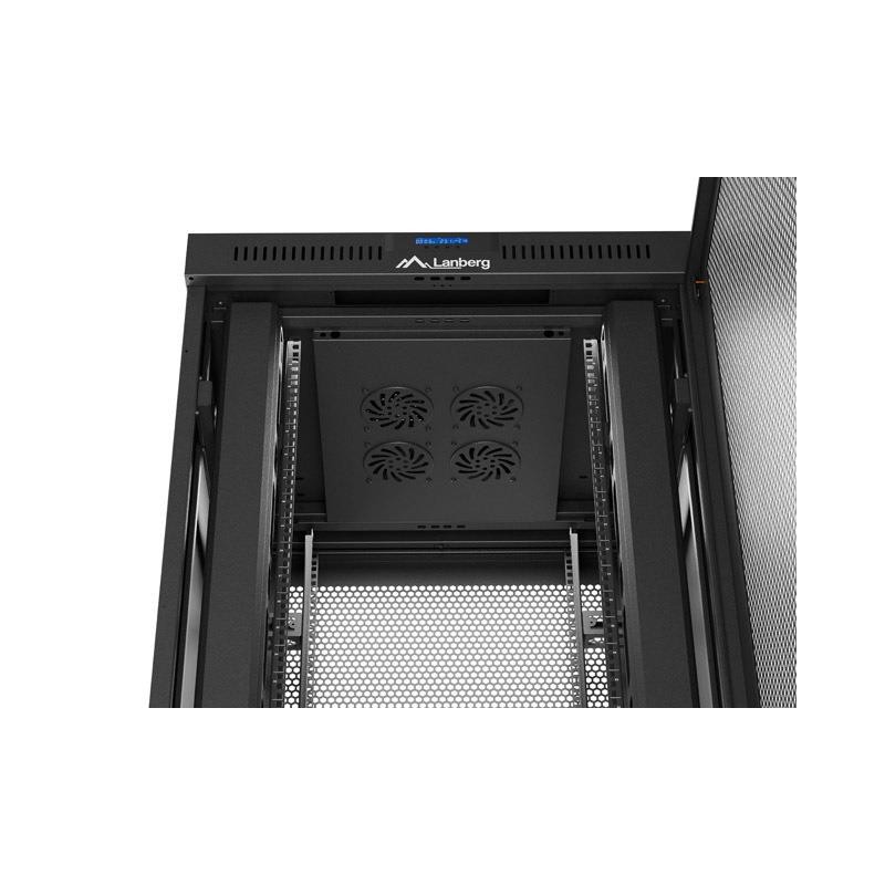 Szafa instalacyjna Rack Lanberg stojąca 19" 47U 800x800 czar… | PartsPC.pl