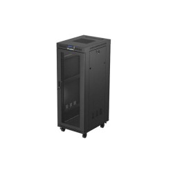 Szafa instalacyjna Rack Lanberg stojąca 19" 32U 600x800 czarna drzwi