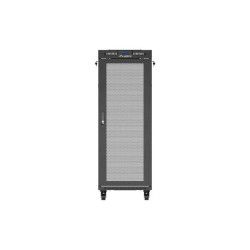 Szafa instalacyjna Rack Lanberg stojąca 19" 32U 600x800 czarna drzwi