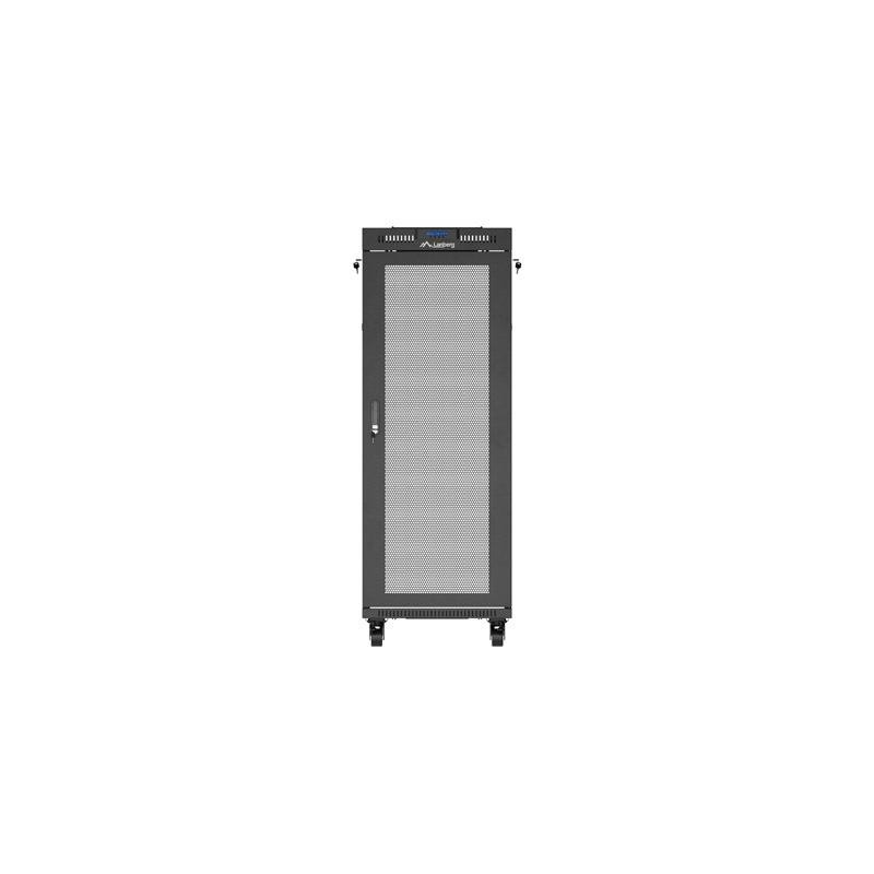Szafa instalacyjna Rack Lanberg stojąca 19" 32U 600x800 czarna drzwi