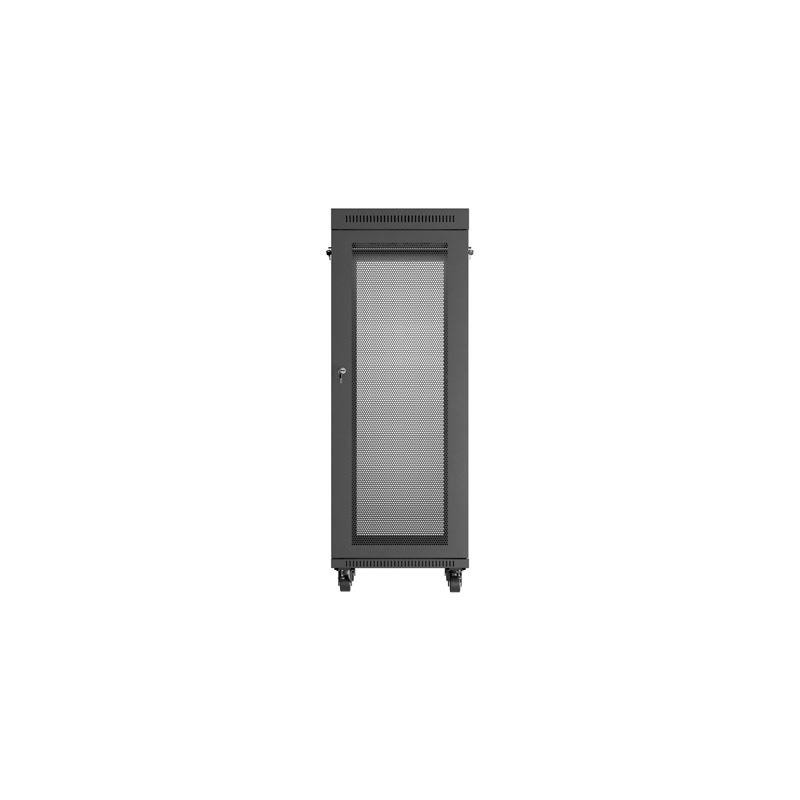 Szafa instalacyjna Rack Lanberg stojąca 19" 32U 600x800 czarna drzwi