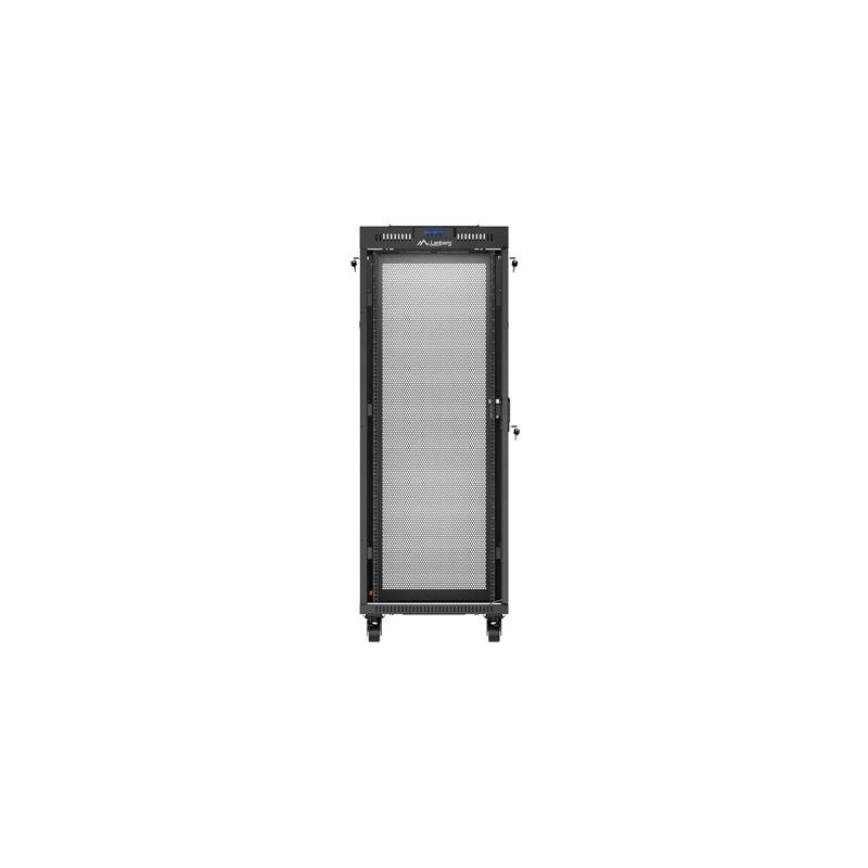 Szafa instalacyjna Rack Lanberg stojąca 19" 32U 600x800 czarna drzwi