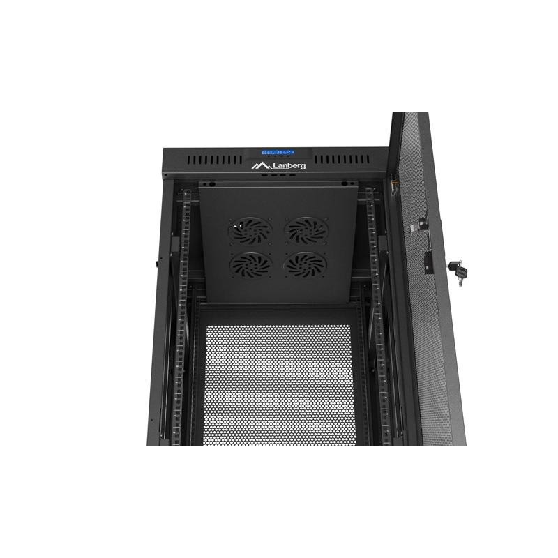 Szafa instalacyjna Rack Lanberg stojąca 19" 32U 600x600 czar… | PartsPC.pl