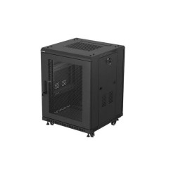 Szafa inastalacyjna rack Lanberg 19" 15U 600x600 czarna drzw… | PartsPC.pl