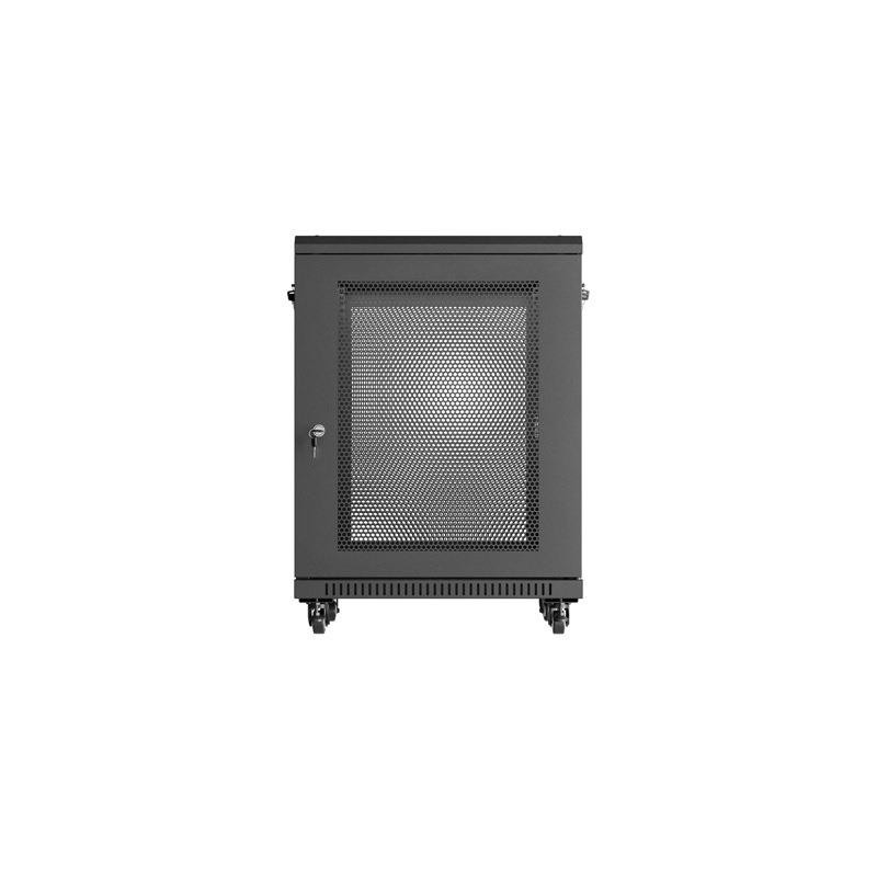 Szafa inastalacyjna rack Lanberg 19" 15U 600x600 czarna drzw… | PartsPC.pl