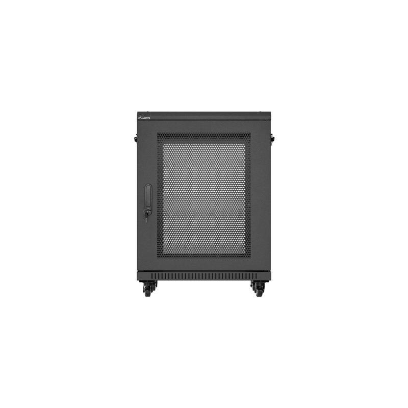 Szafa inastalacyjna rack Lanberg 19" 15U 600x600 czarna drzw… | PartsPC.pl