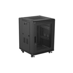 Szafa inastalacyjna rack Lanberg 19" 15U 600x600 czarna drzw… | PartsPC.pl