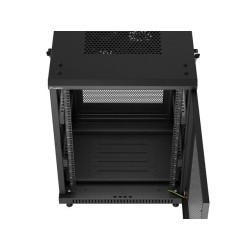 Szafa inastalacyjna rack Lanberg 19" 15U 600x600 czarna drzw… | PartsPC.pl