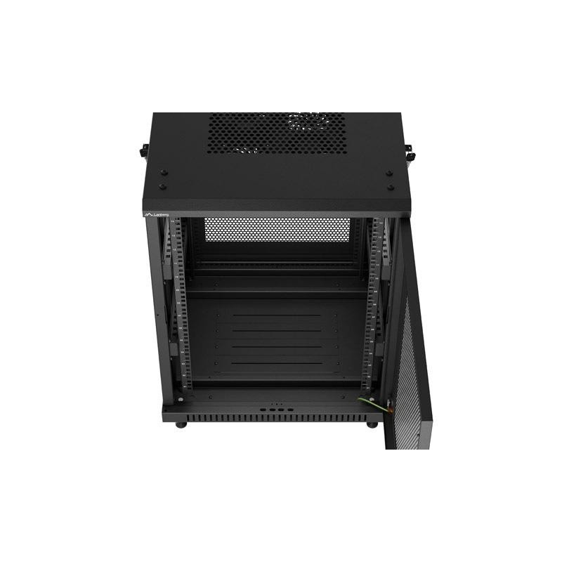 Szafa inastalacyjna rack Lanberg 19" 15U 600x600 czarna drzw… | PartsPC.pl