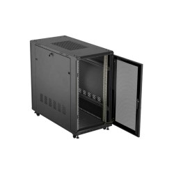 Szafa instalacyjna Rack stojąca 19" 22U 600x1200 czarna drzw… | PartsPC.pl