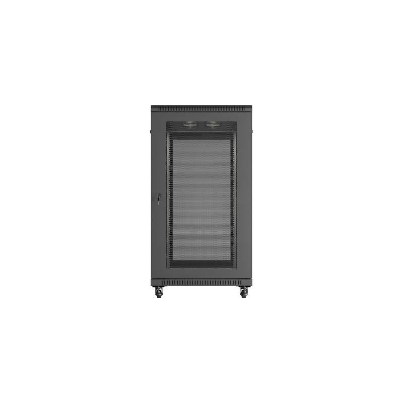 Szafa instalacyjna Rack stojąca 19" 22U 600x1200 czarna drzw… | PartsPC.pl