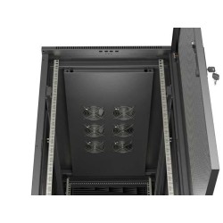 Szafa instalacyjna Rack stojąca 19" 22U 600x1200 czarna drzw… | PartsPC.pl