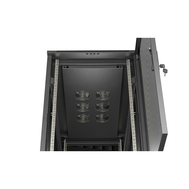 Szafa instalacyjna Rack stojąca 19" 22U 600x1200 czarna drzw… | PartsPC.pl