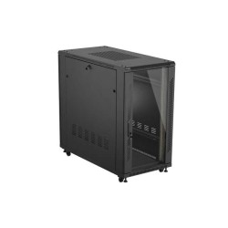 Szafa instalacyjna Rack stojąca 19" 22U 600x1200 czarna drzw… | PartsPC.pl
