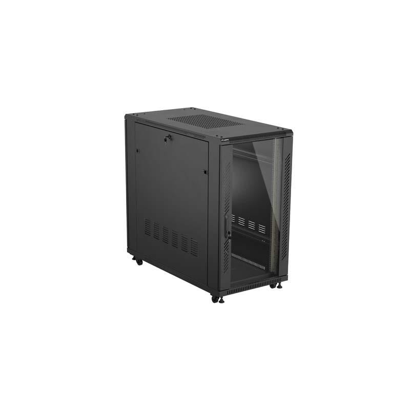 Szafa instalacyjna Rack stojąca 19" 22U 600x1200 czarna drzw… | PartsPC.pl