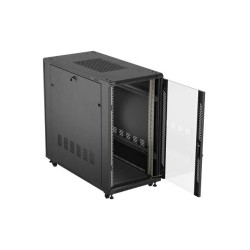 Szafa instalacyjna Rack stojąca 19" 22U 600x1200 czarna drzw… | PartsPC.pl