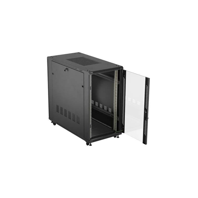 Szafa instalacyjna Rack stojąca 19" 22U 600x1200 czarna drzw… | PartsPC.pl