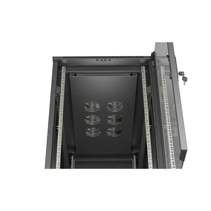 Szafa instalacyjna Rack stojąca 19" 22U 600x1200 czarna drzw… | PartsPC.pl
