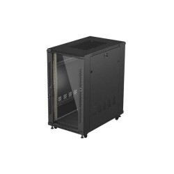 Szafa instalacyjna Rack stojąca 19" 22U 600x1000 Czarna drzw… | PartsPC.pl