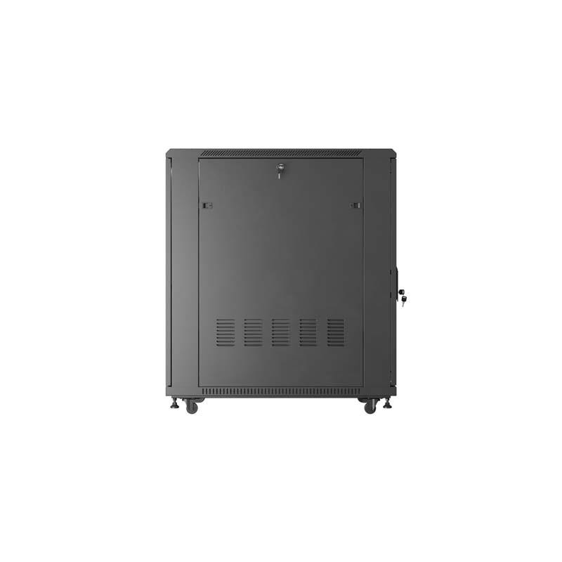 Szafa instalacyjna Rack stojąca 19" 22U 600x1000 Czarna drzw… | PartsPC.pl