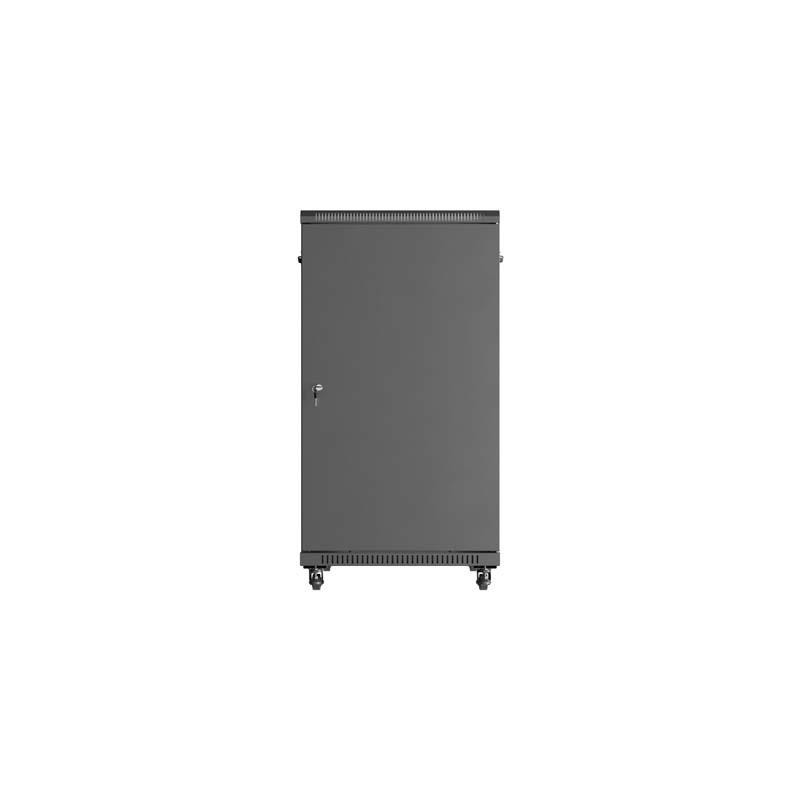 Szafa instalacyjna Rack stojąca 19" 22U 600x1000 Czarna drzw… | PartsPC.pl