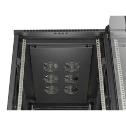 Szafa instalacyjna Rack stojąca 19" 22U 600x1000 Czarna drzw… | PartsPC.pl