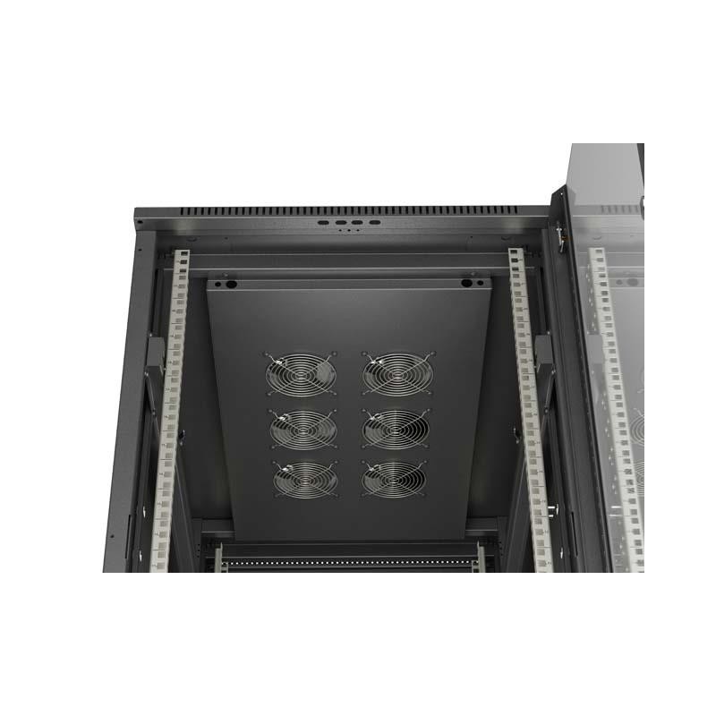 Szafa instalacyjna Rack stojąca 19" 22U 600x1000 Czarna drzw… | PartsPC.pl