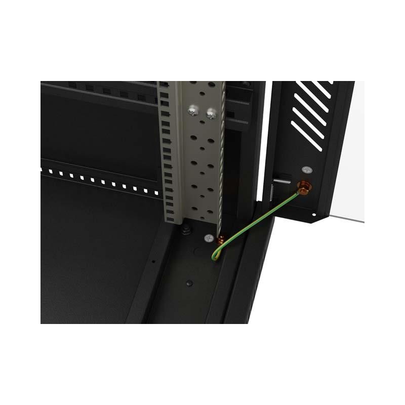 Szafa instalacyjna Rack stojąca 19" 22U 600x1000 Czarna drzw… | PartsPC.pl
