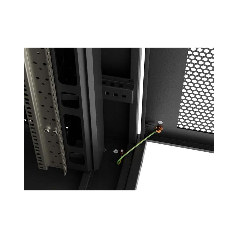 Szafa instalacyjna Rack stojąca 19" 47U 800x1200 czarna drzw… | PartsPC.pl