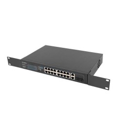 Switch niezarządzalny Lanberg 16x 100Mb PoE+/2x Combo Rack 1… | PartsPC.pl