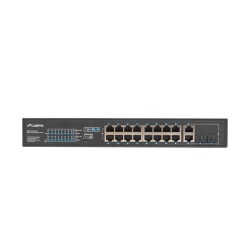 Switch niezarządzalny Lanberg 16x 100Mb PoE+/2x Combo Rack 1… | PartsPC.pl