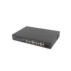 Switch niezarządzalny Lanberg 16x 100Mb PoE+/2x Combo Rack 1… | PartsPC.pl