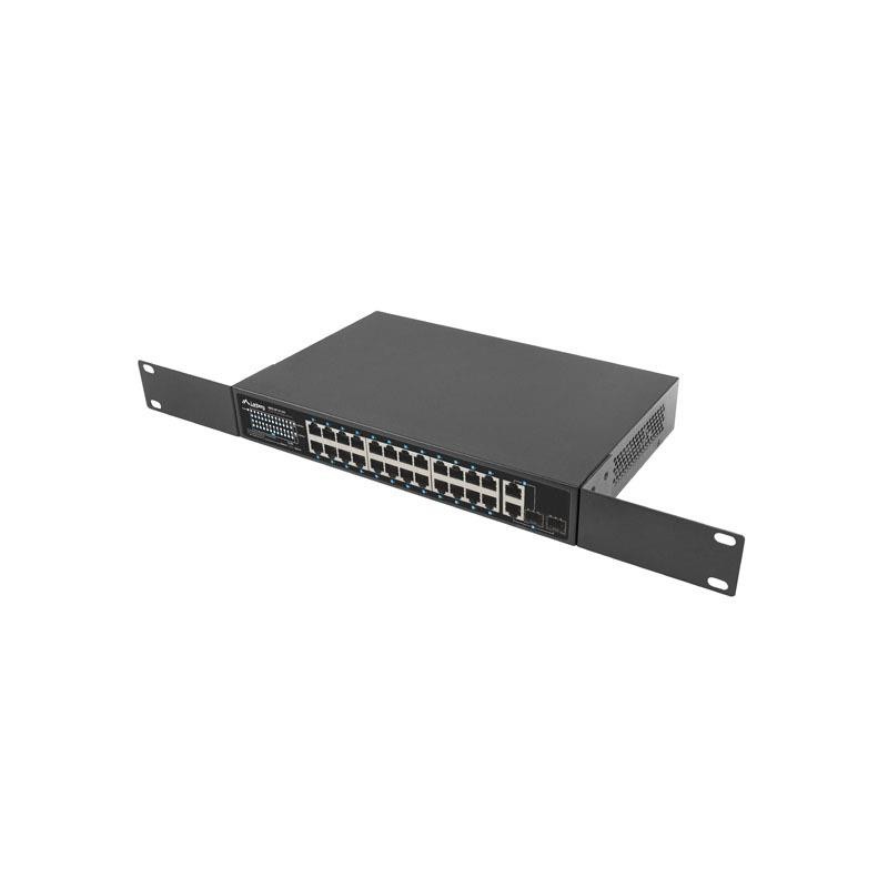 Switch niezarządzalny Lanberg 24x 100Mb PoE+/2x Combo Rack 1… | PartsPC.pl
