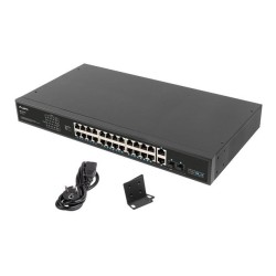 Switch niezarządzalny Lanberg 24x 100Mb PoE+/2x Combo Rack 1… | PartsPC.pl