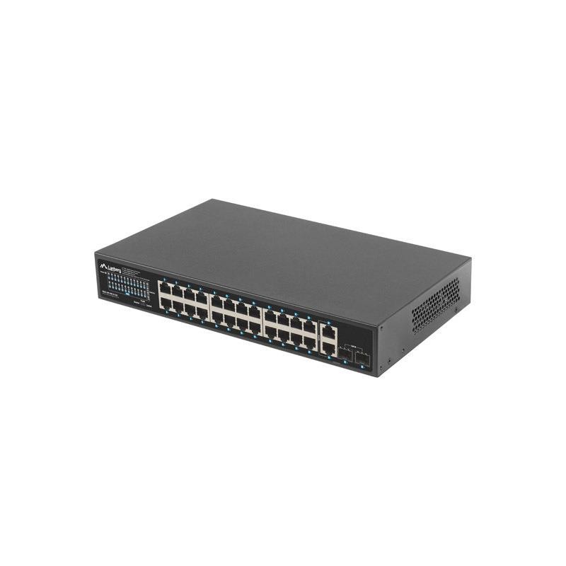 Switch niezarządzalny Lanberg 24x 1Gb PoE+/2x Gb 2x SFP Rack… | PartsPC.pl