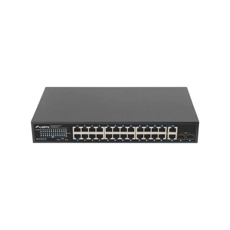 Switch niezarządzalny Lanberg 24x 1Gb PoE+/2x Gb 2x SFP Rack… | PartsPC.pl