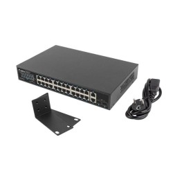 Switch niezarządzalny Lanberg 24x 1Gb PoE+/2x Gb 2x SFP Rack… | PartsPC.pl