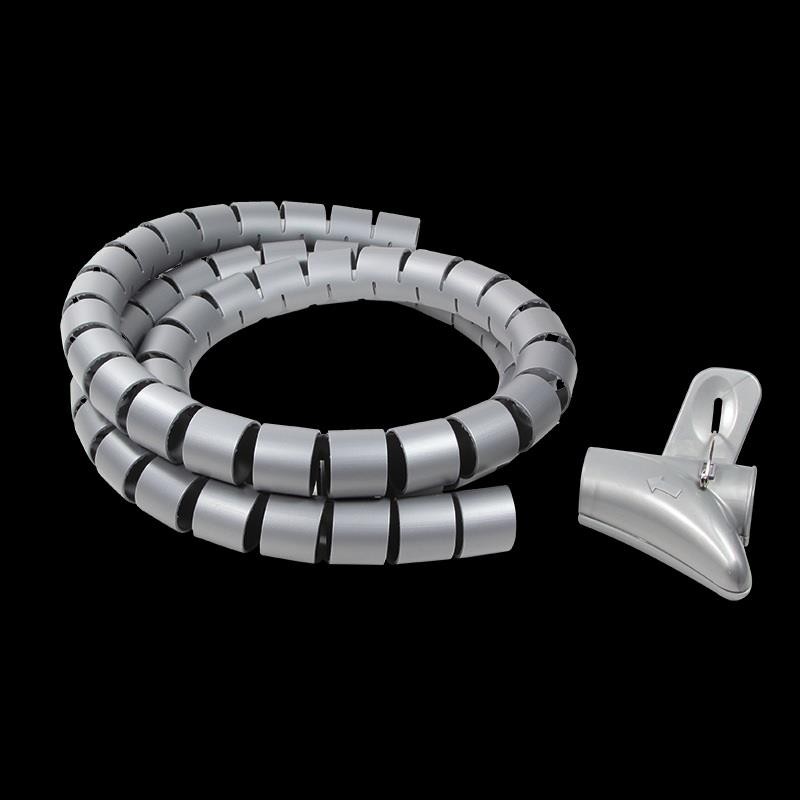 Organizer kabli LogiLink KAB0014 spiralny, 1.5m, srebrny | PartsPC.pl