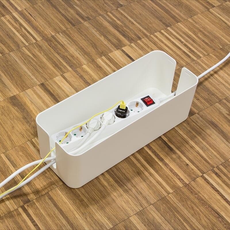 Organizer kabli LogiLink KAB0063 CableBox L, biały | PartsPC.pl
