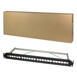 Patch panel 19" LogiLink NK4042 24 x keystone, 1U, ekranowan… | PartsPC.pl