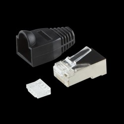Wtyk RJ45 CAT.6 FTP LogiLink MP0022 z osłonką, czarny 100szt… | PartsPC.pl