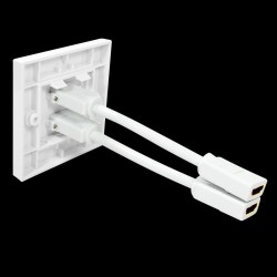Gniazdo natynkowe 2x HDMI AH0015 LogiLink białe | PartsPC.pl