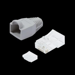 Wtyk RJ45 CAT.6 UTP LogiLink MP0023 z osłonką, szary 100szt… | PartsPC.pl