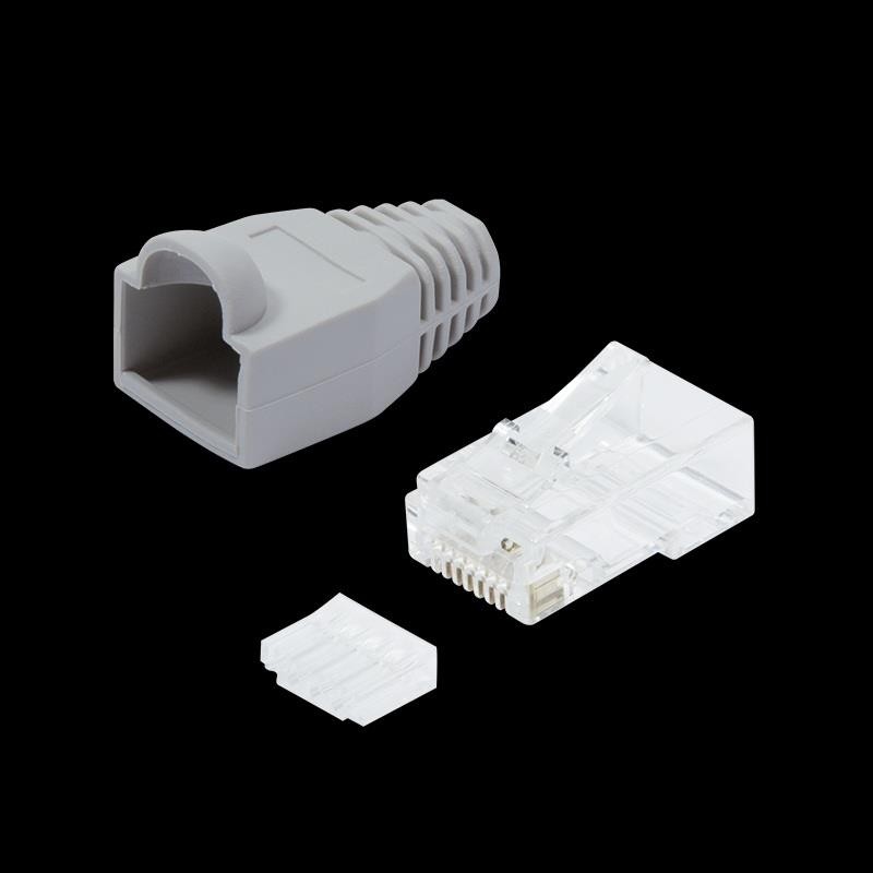 Wtyk RJ45 CAT.6 UTP LogiLink MP0023 z osłonką, szary 100szt… | PartsPC.pl